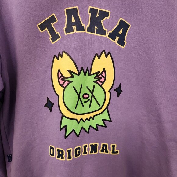 TAKA ORIGINAL Hoodie Moody Bob Womens Small Purple White Drawstring Sweatshirt‎ - Picture 6 of 15